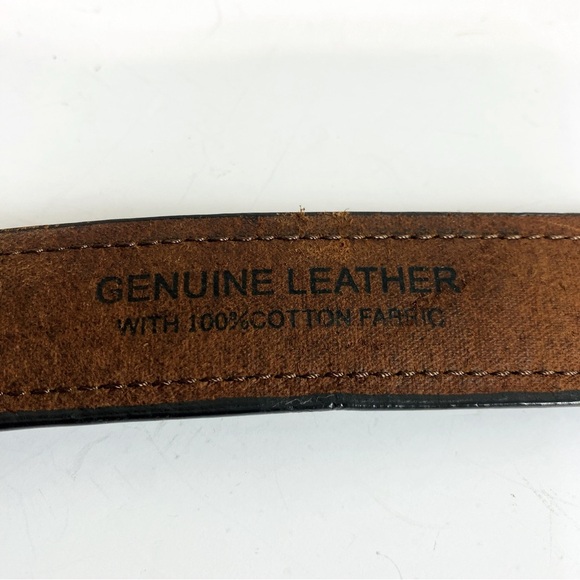 Columbia Brown Leather W/ Aztec Southwest Canvas Size 34 - Picture 8 of 9